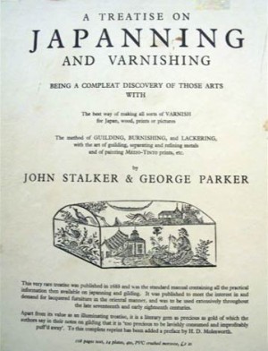 Frontispiece of "A Treatise on Japanning and Varnishing" by Stalker and Parker
