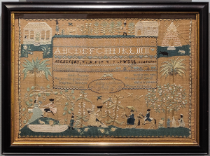 Unnamed Figures Gallery Installation Detail: Uncommon Threads: Black Representation in Needlework. Photo by Eva Cruz, Every Story. Unnamed Figures Gallery Installation Detail: Uncommon Threads