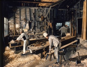 Joiners’ Shop, painted by George Forster, England