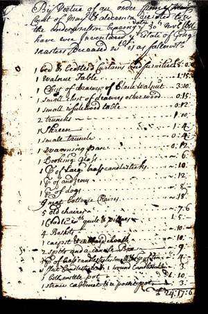 Estate inventory of George Masters