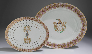 Dish with Strainer,  Jingdezhen, China, ca. 1823