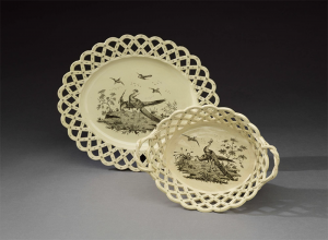 Basket and Stand,  Staffordshire, England, ca. 1770,  Creamware , 