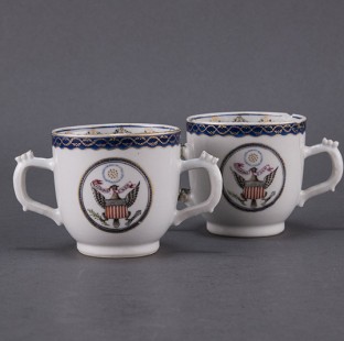 Cups with Great Seal of the United States Made in China, about 1795
