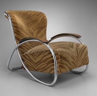LC-52-A lounge chair designed by Kem Weber for the Lloyd Manufacturing Company